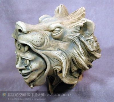 狮头怪兽雕塑人物雕塑