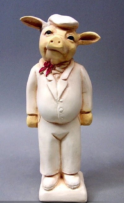 猪动物雕塑（卡通人物雕塑摆件）