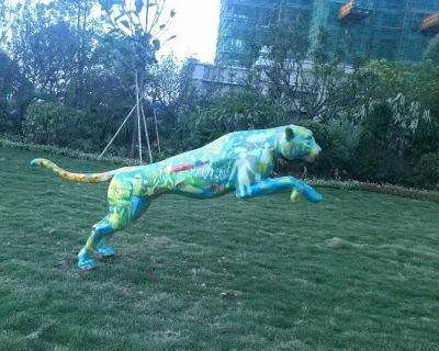 园林雕塑地产雕塑-厦门中海地产豹子雕塑（玻璃钢动物雕塑）